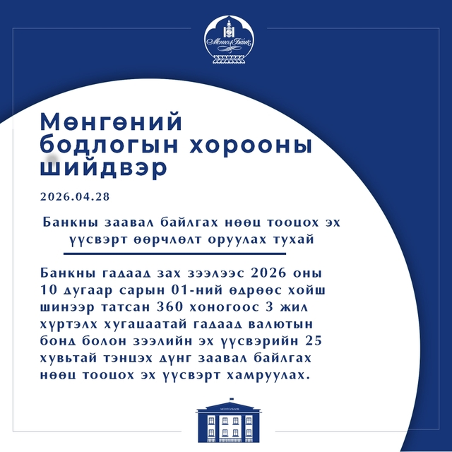 Мөнгөний бодлогын хорооны мэдэгдэл