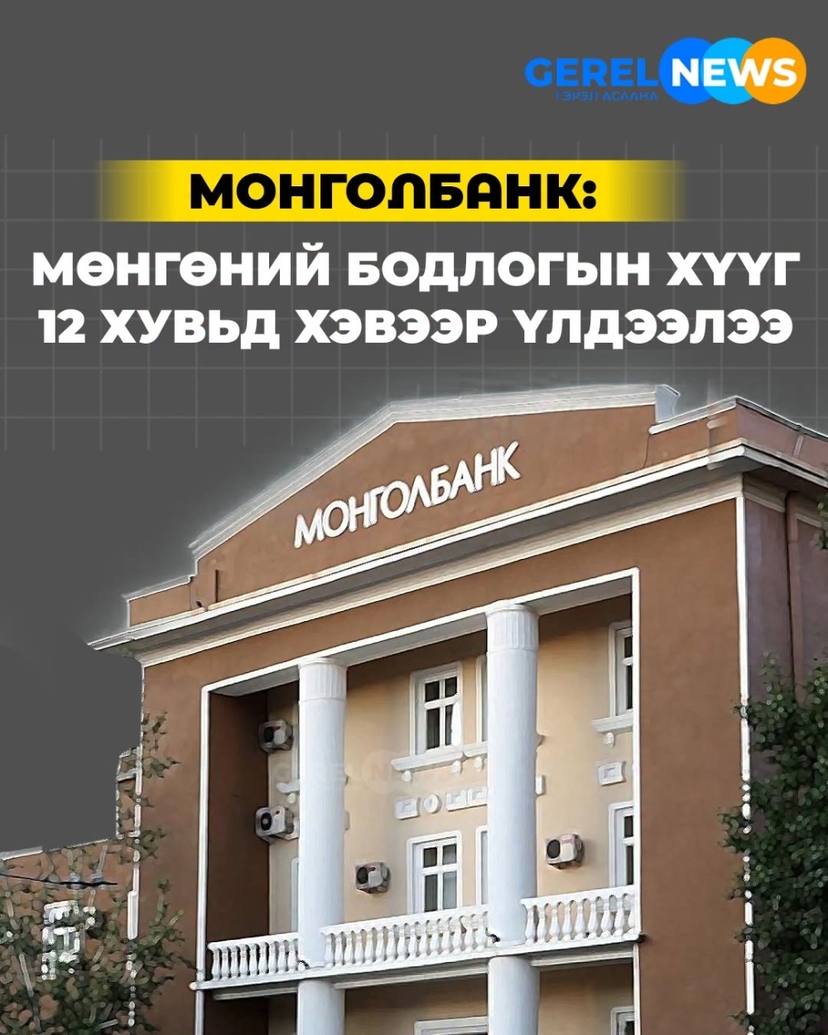 Монголбанк: Мөнгөний бодлогын хүүг 12 хувьд хэвээр үлдээлээ